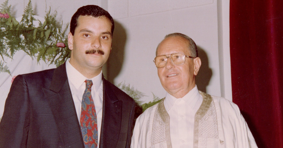 L'auteur avec son père Haj Habib à Sfax